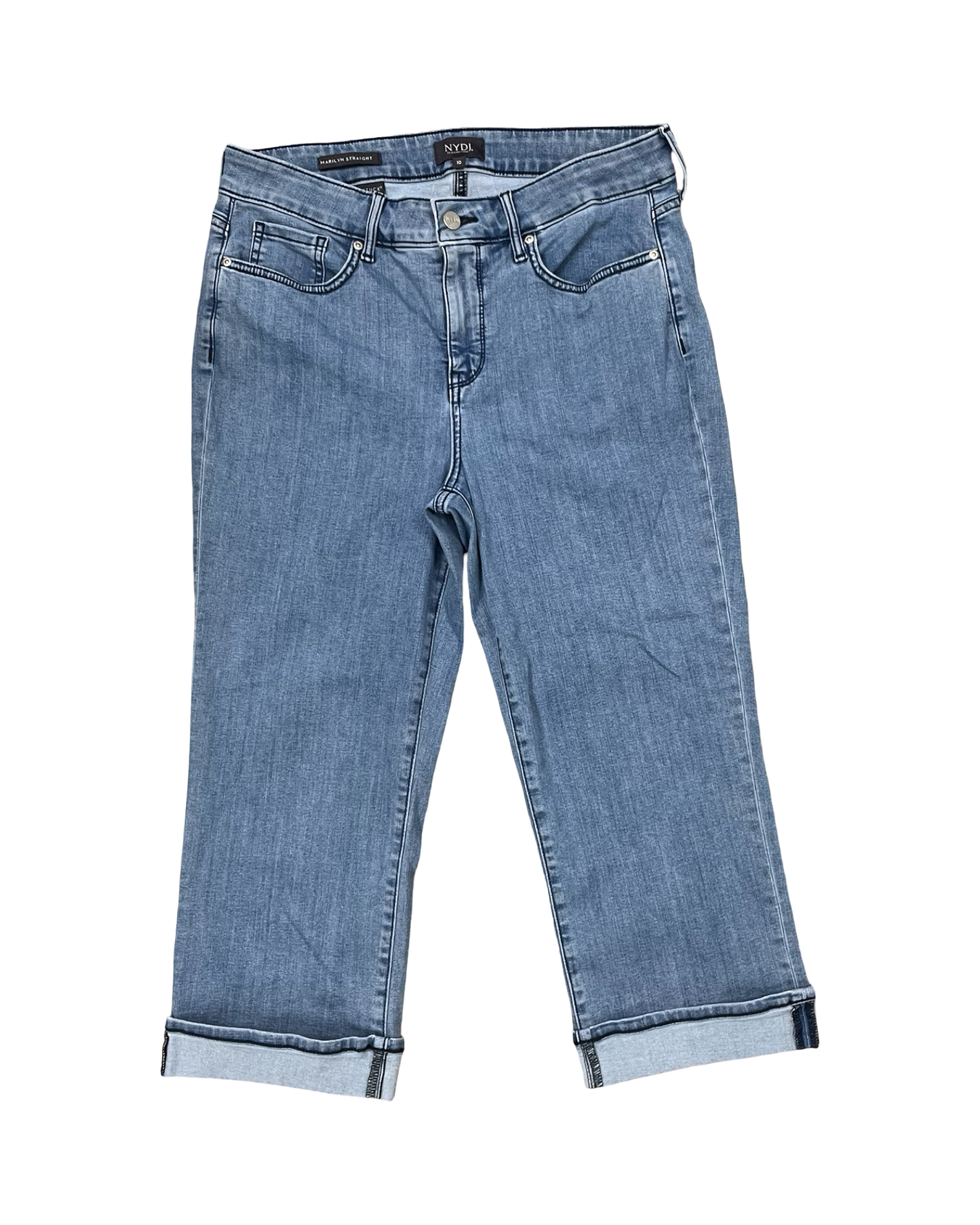 Jeans Cropped By Not Your Daughters Jeans In Blue Denim, Size:10