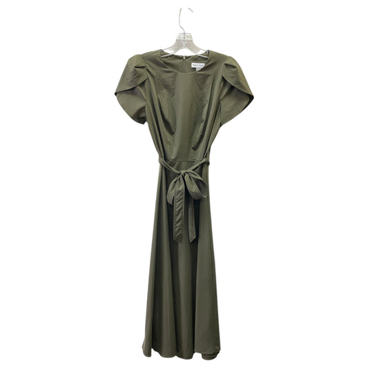 Dress Casual Maxi By Calvin Klein In Green, Size:4