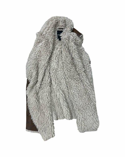 Vest Faux Fur & Sherpa By Maurices In Brown, Size:1X