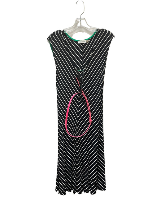 Dress Casual Midi By Calvin Klein In Black & White, Size:12