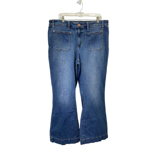 Jeans Flared By Ava & Viv In Blue Denim, Size:18