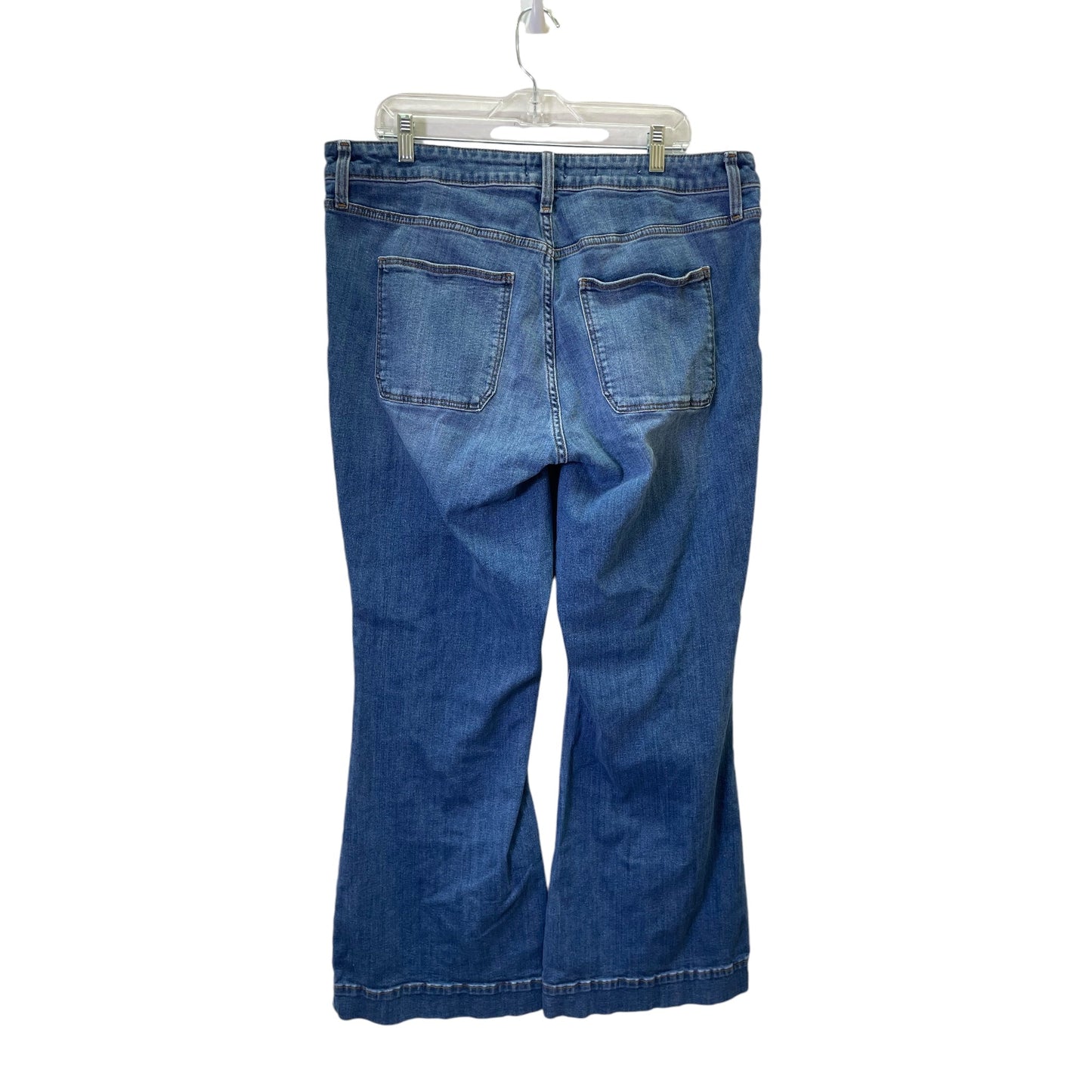 Jeans Flared By Ava & Viv In Blue Denim, Size:18