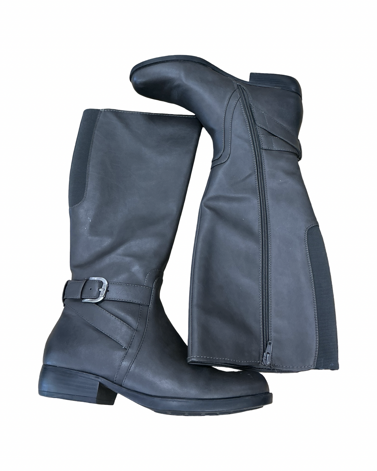 Boots Knee Flats By Relativity In Black, Size:9