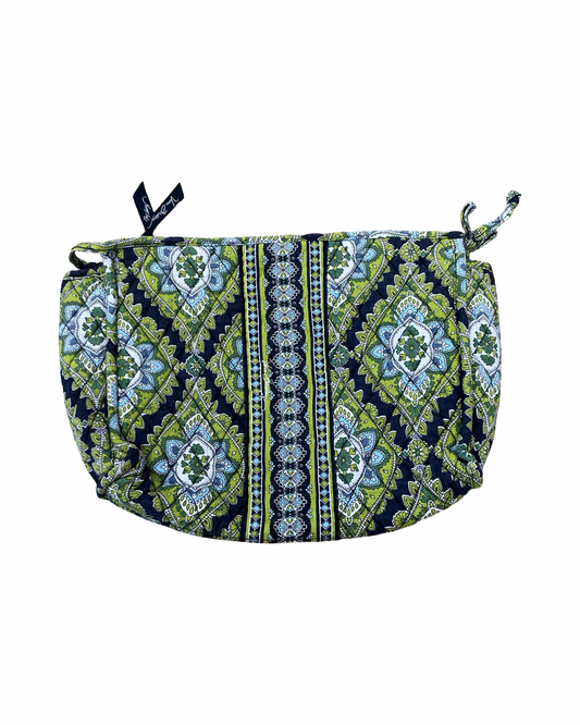 Makeup Bag By Vera Bradley In Blue & Green, Size:Medium