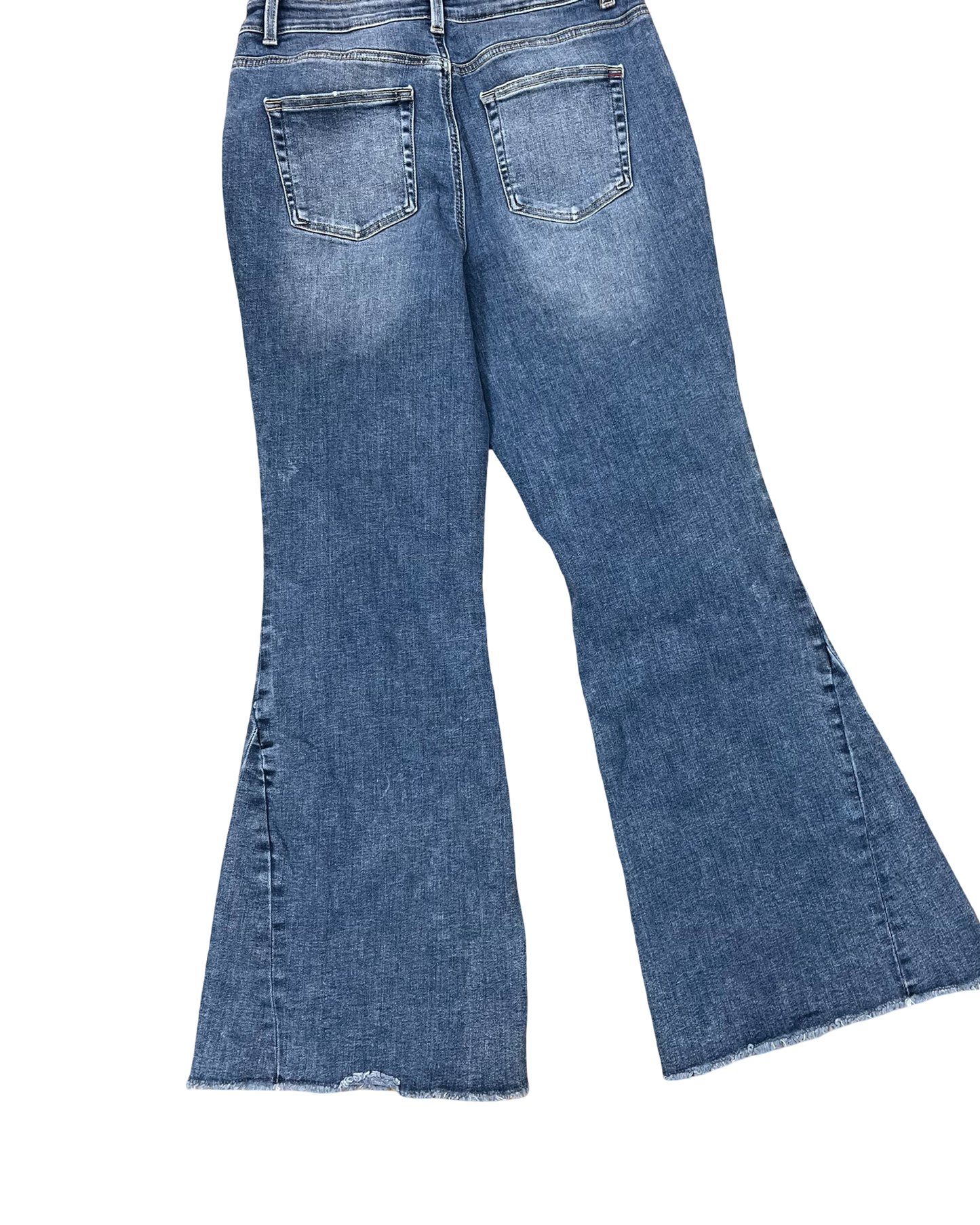 Jeans Wide Leg By Edgely In Blue Denim, Size:14