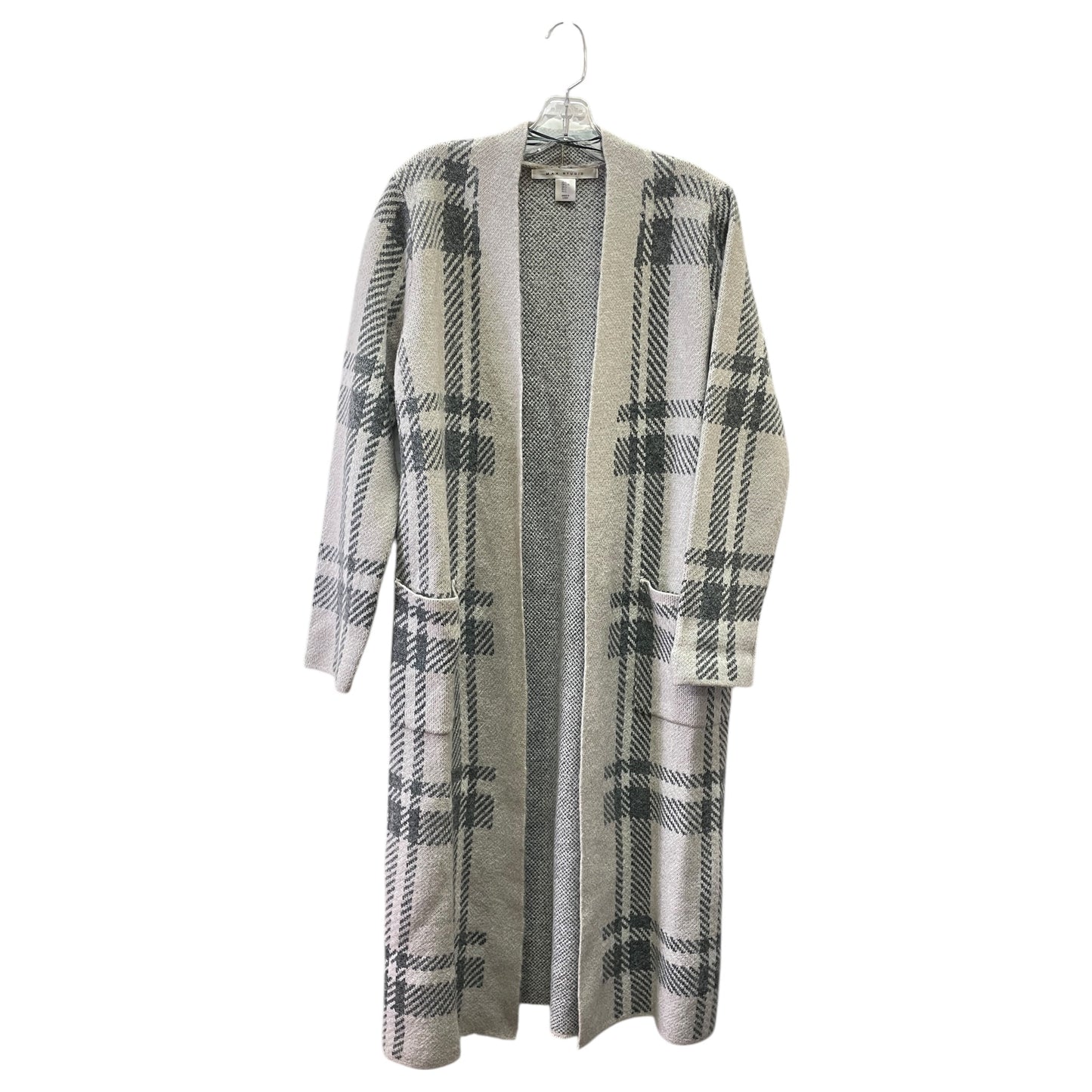 Cardigan By Max Studio In Grey & White, Size:L