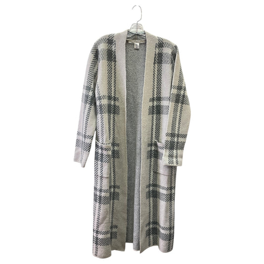 Cardigan By Max Studio In Grey & White, Size:L