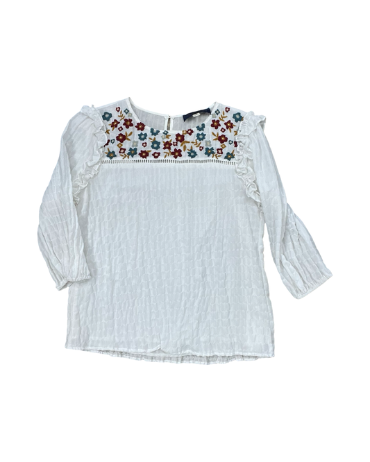 Top 3/4 Sleeve By Blue Rain In White, Size:S