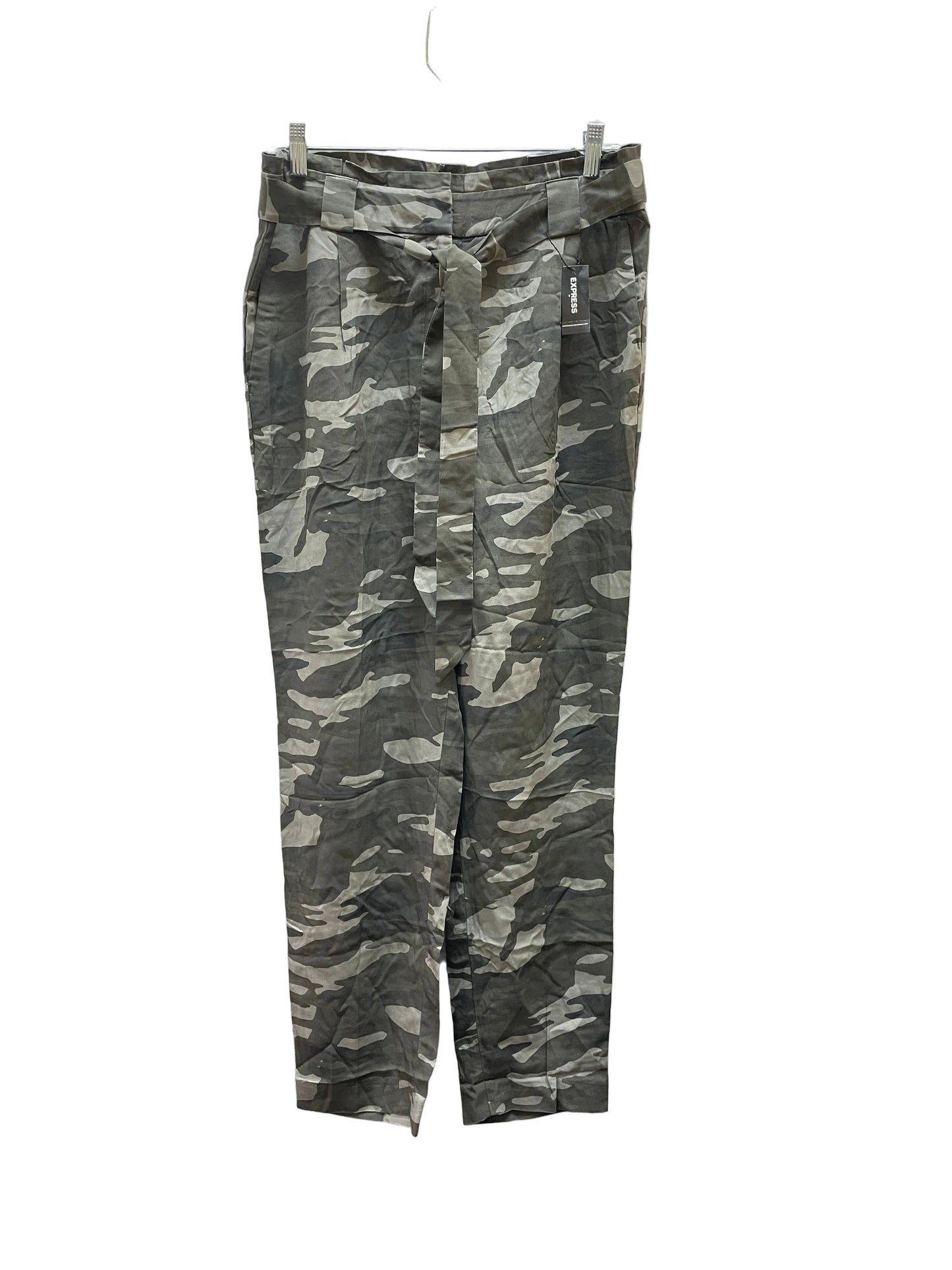 Pants Cropped By Express In Camouflage Print, Size:12