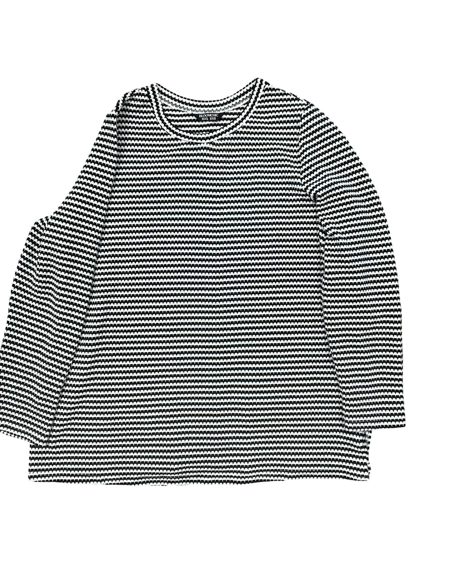 Top Ls By Bloomchic In Black & White, Size:Xl