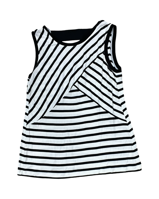 Top Sleeveless By Cabi In Black & Cream, Size:S