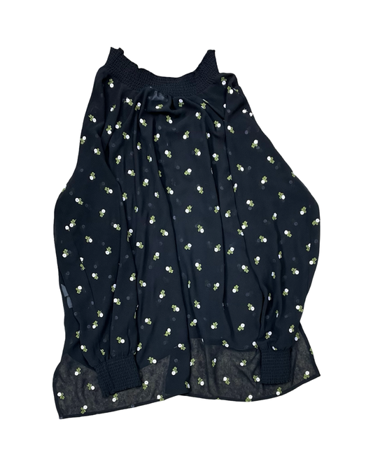 Top Sleeveless By Cabi In Black & Cream, Size:Xs