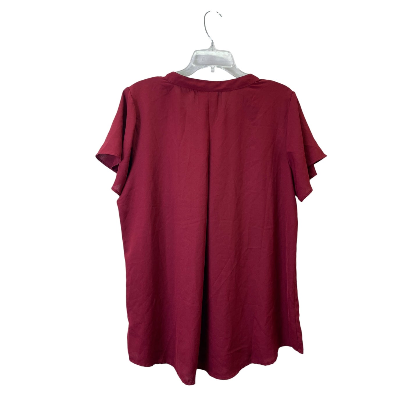 Top Ss Basic By Mileage In Red, Size:1X