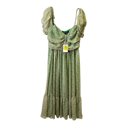 Dress Casual Maxi By Bardot In Green & Pink, Size:L
