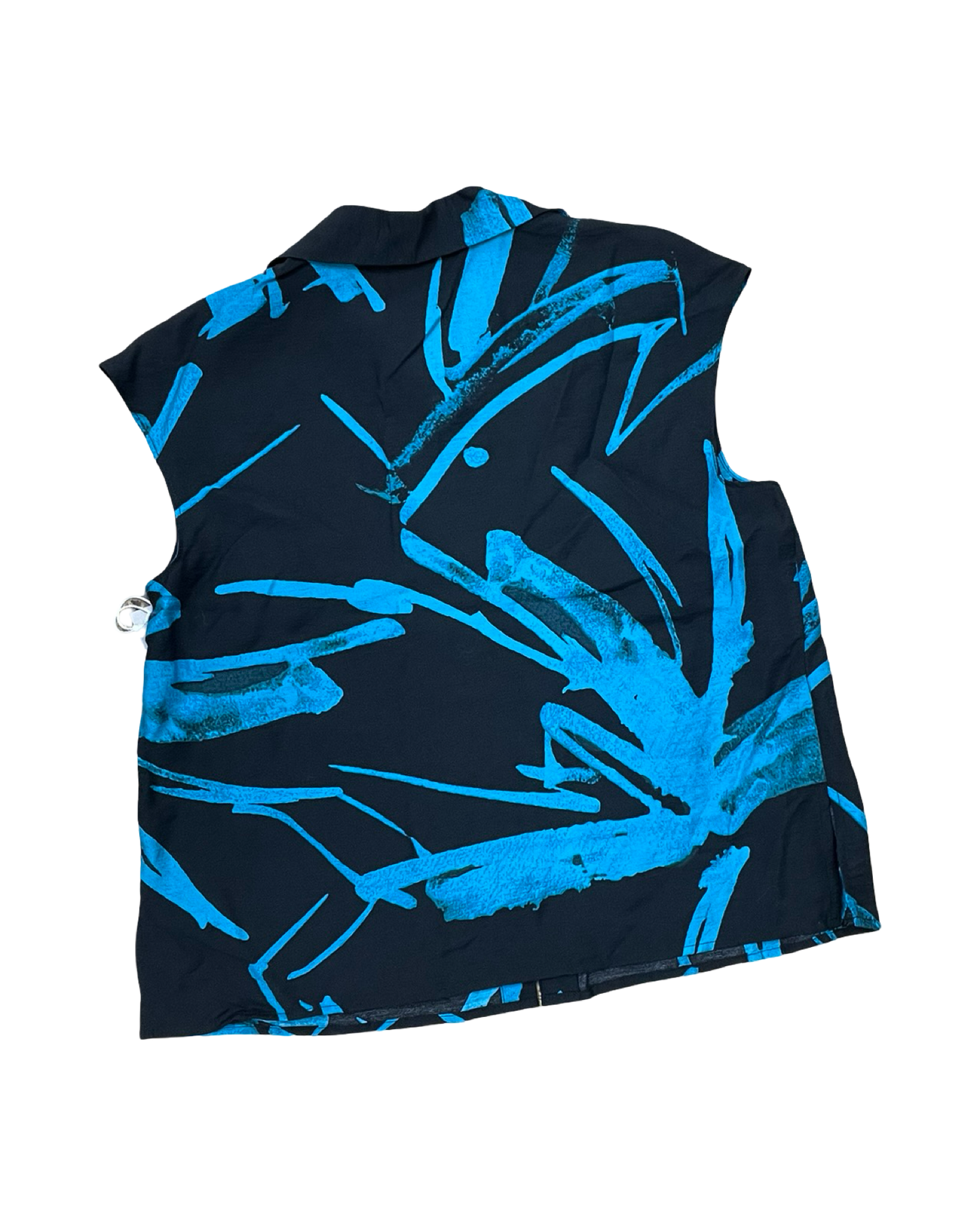 Top Sleeveless By Worthington In Black & Blue, Size:Sp