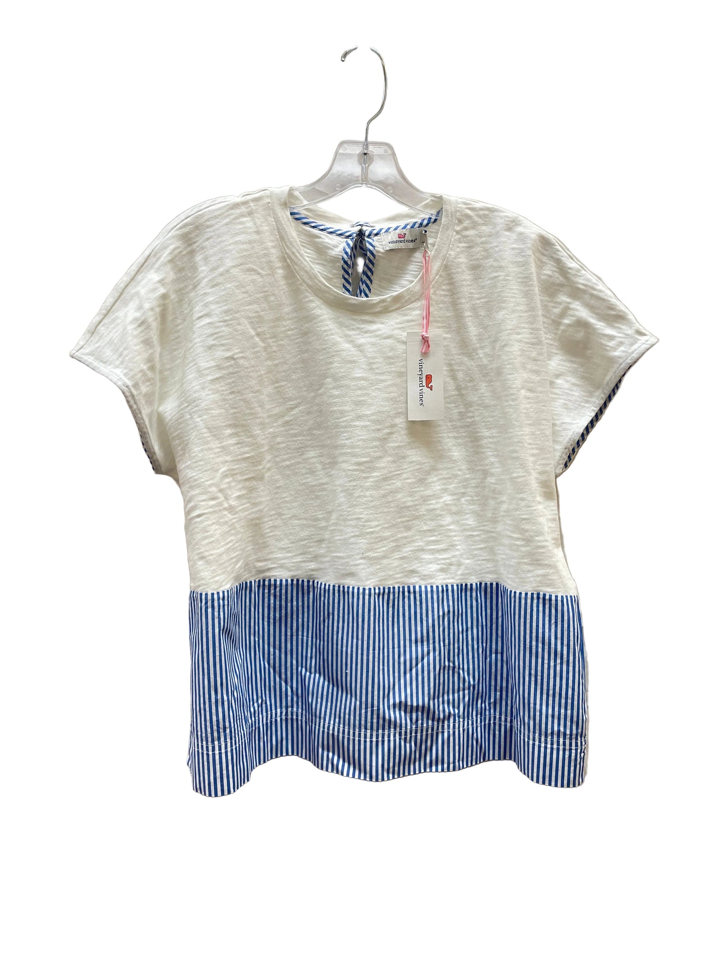 Top Ss By Vineyard Vines In Blue & Cream, Size:L