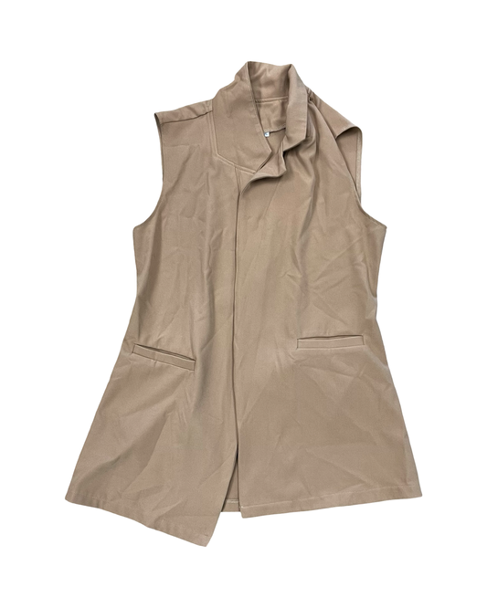 Vest Faux Fur & Sherpa By Clothes Mentor In Tan, Size:Xl