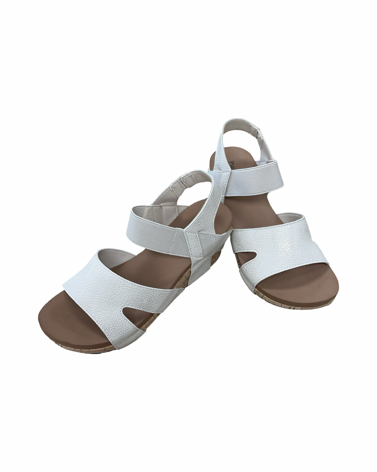 Sandals Heels Wedge By Pierre Dumas In Cream, Size:8