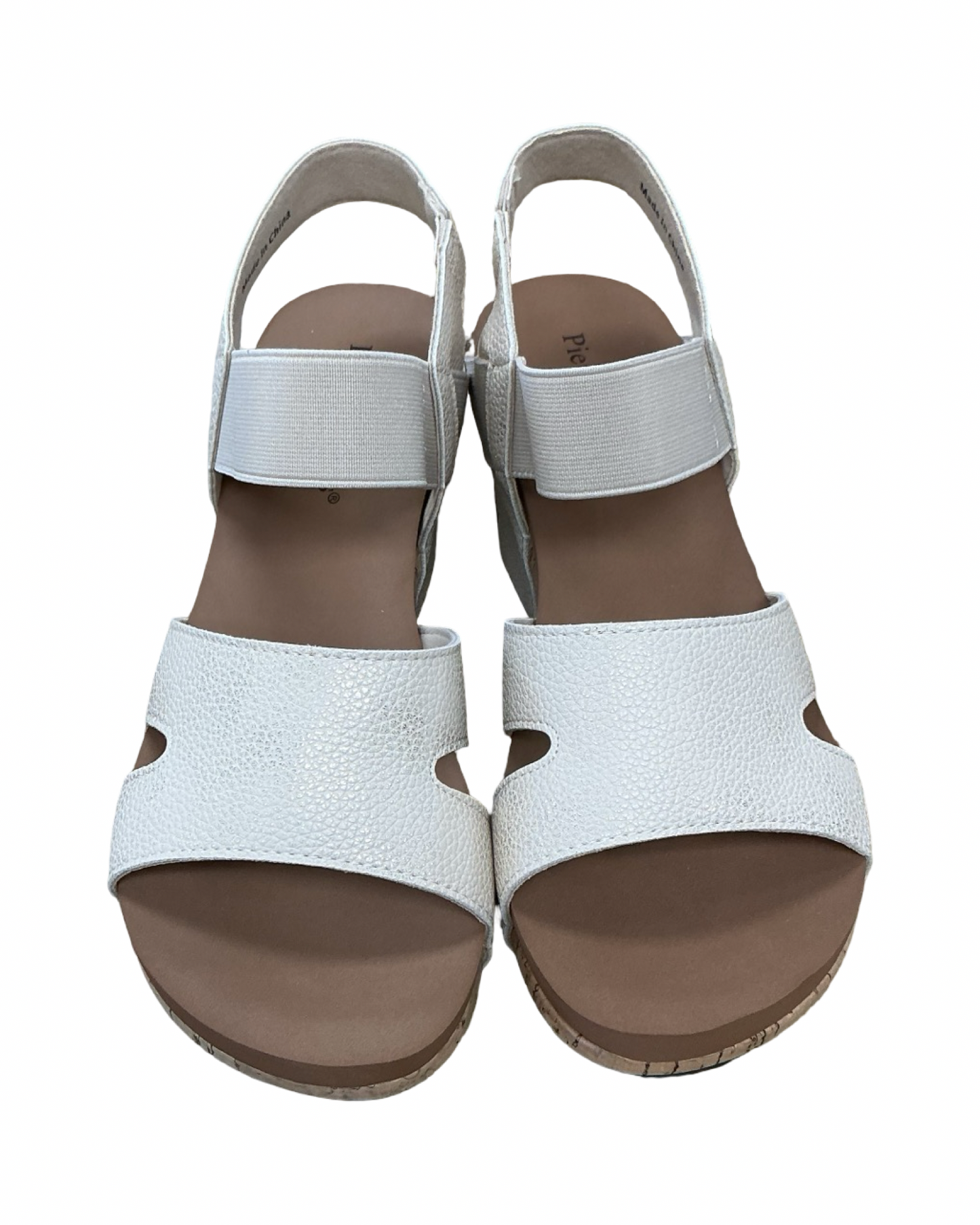 Sandals Heels Wedge By Pierre Dumas In Cream, Size:8