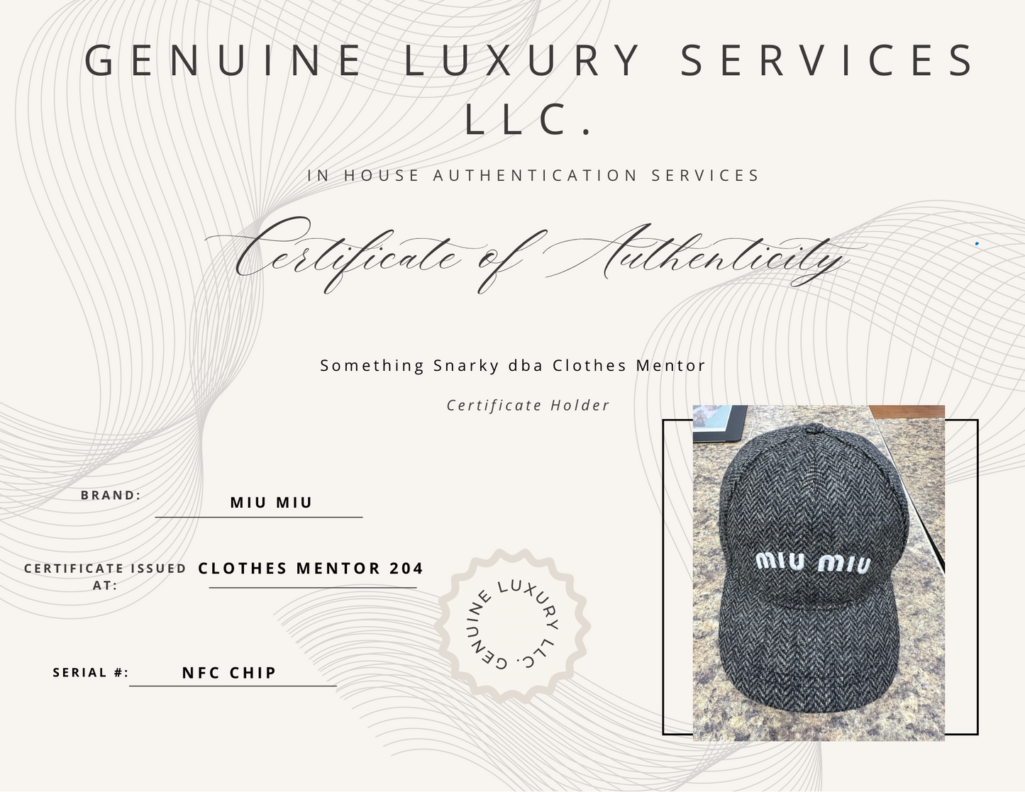 Miu Miu Baseball Chevron Wool Luxury Hat