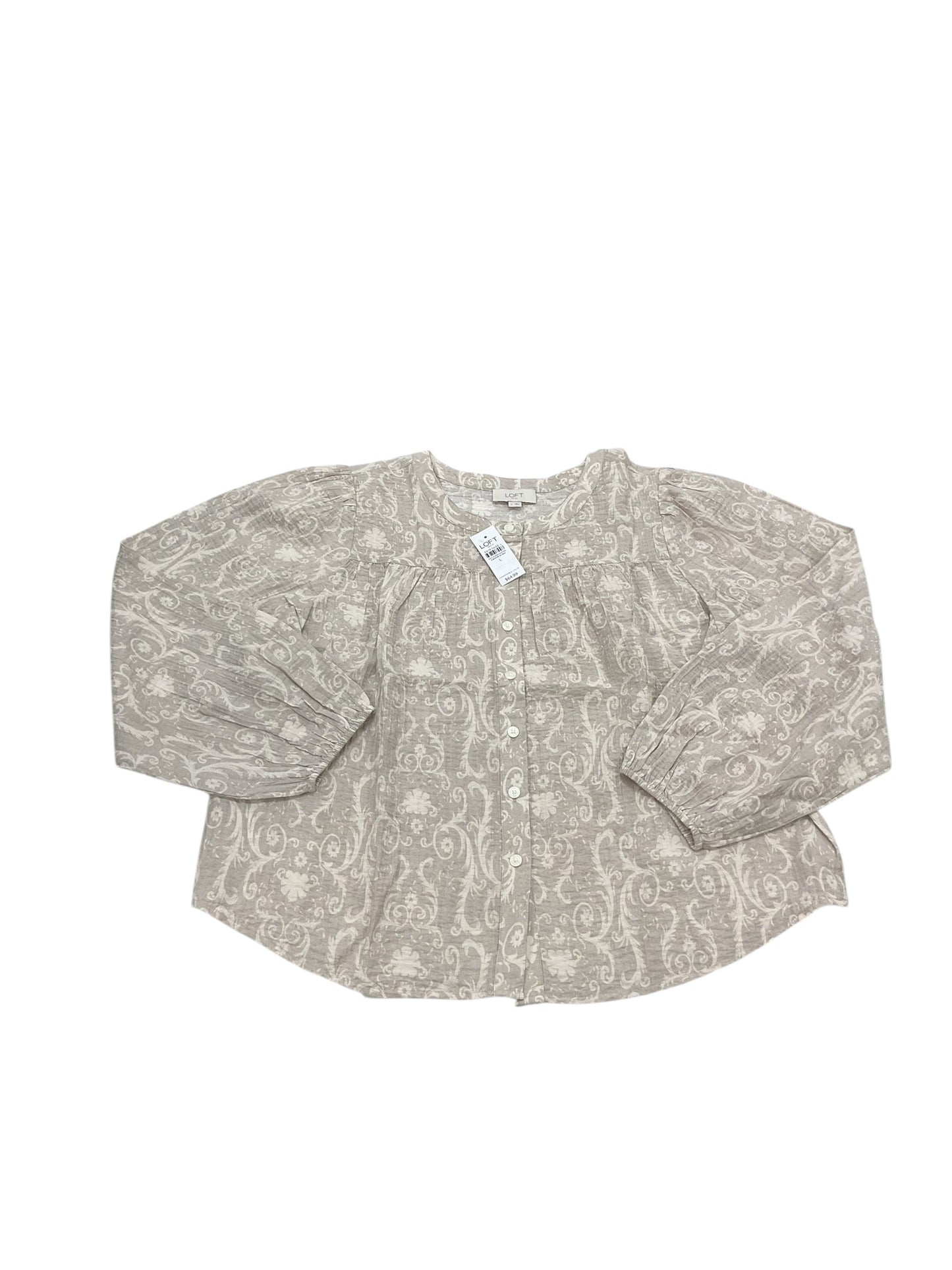 Top Ls By Loft In Beige, Size:L