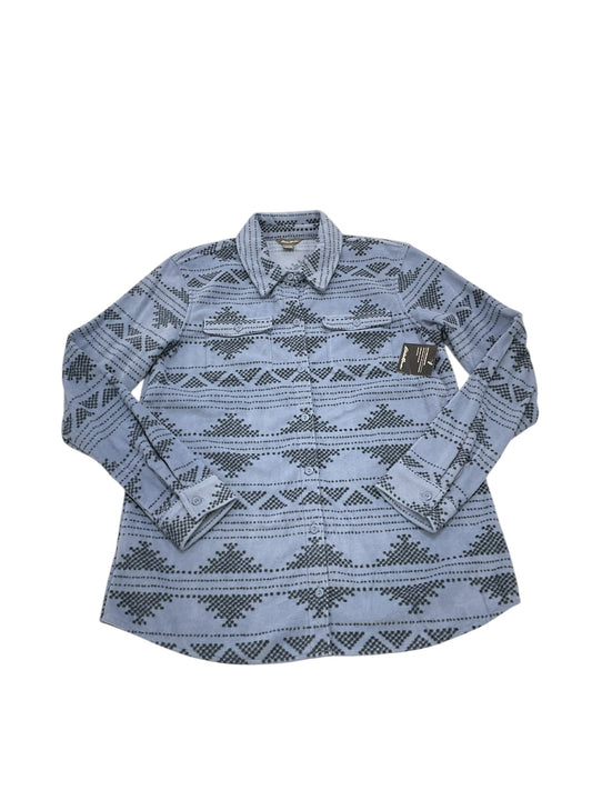 Jacket Shirt By Eddie Bauer In Blue, Size:M