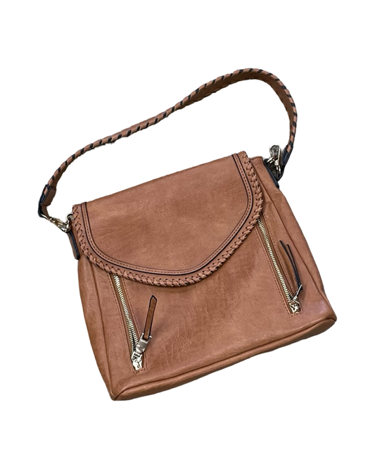 Handbag By Jen & Co In Tan, Size:Medium