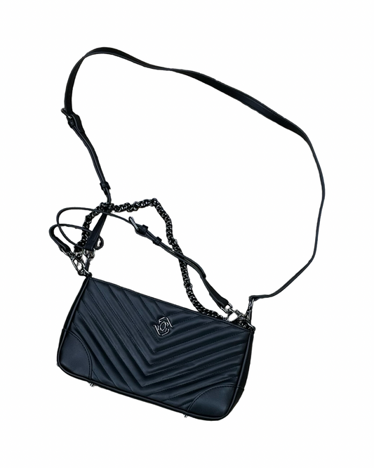 Crossbody Leather By Clothes Mentor In Black, Size:Medium