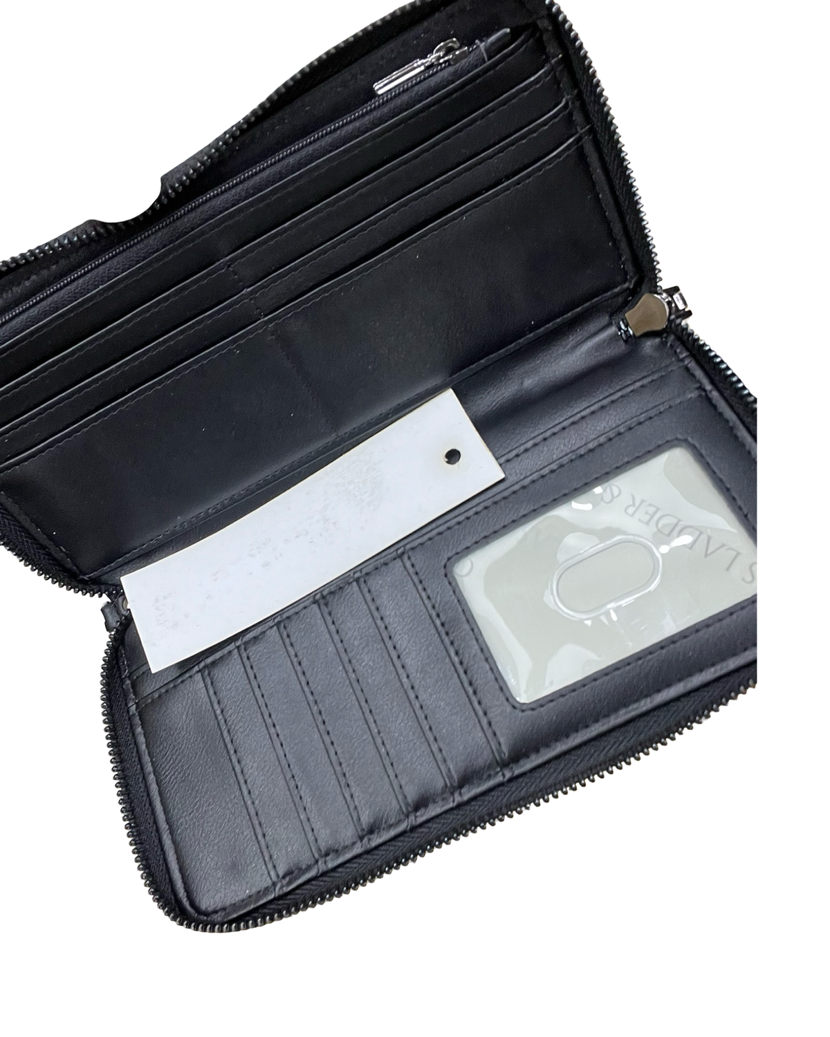 Wallet Leather By Clothes Mentor In Black, Size:Medium