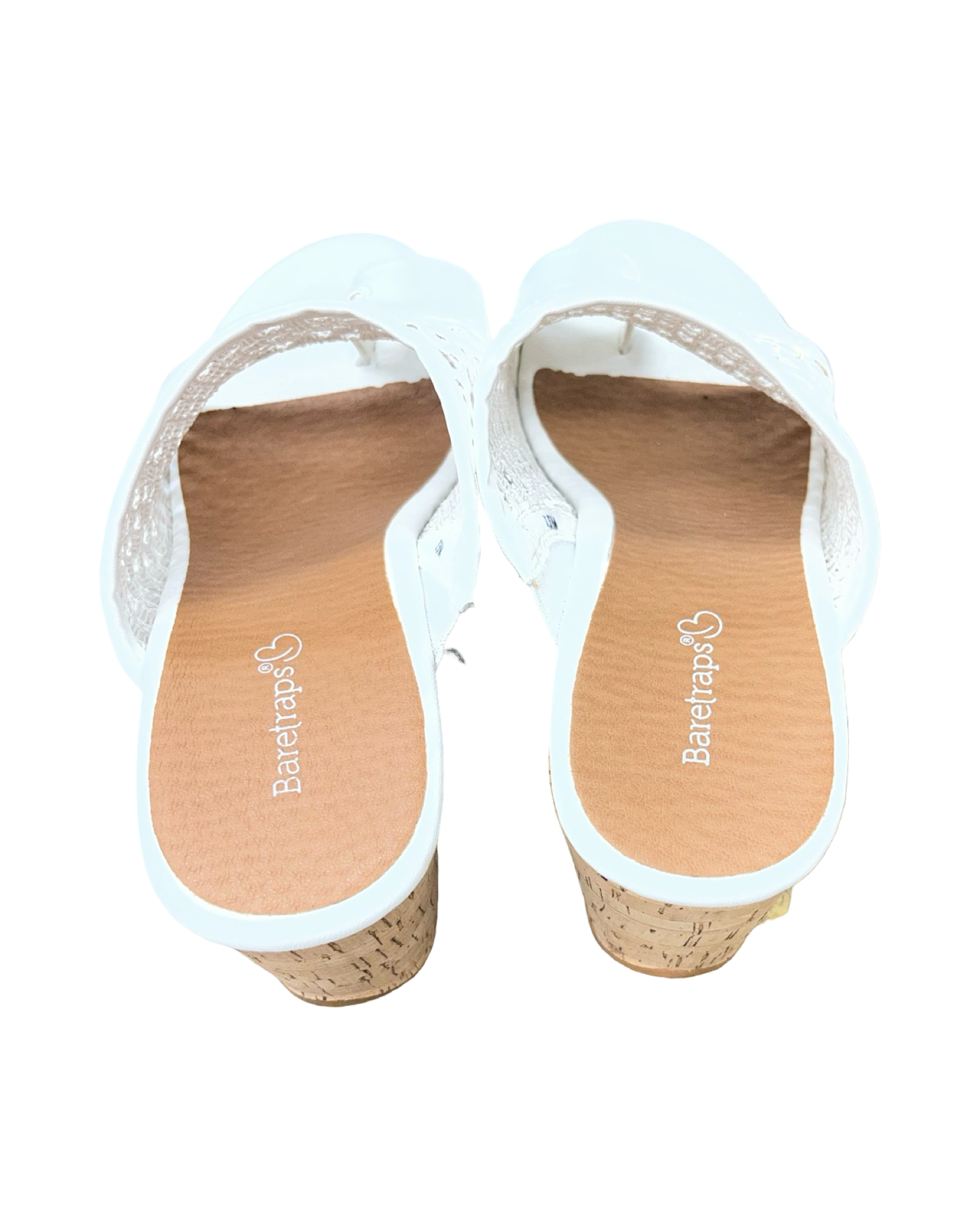 Shoes Heels Wedge By Bare Traps In White, Size:7.5