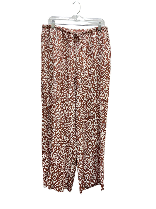 Pants Wide Leg By Haver + Blair In Brown & White, Size:L