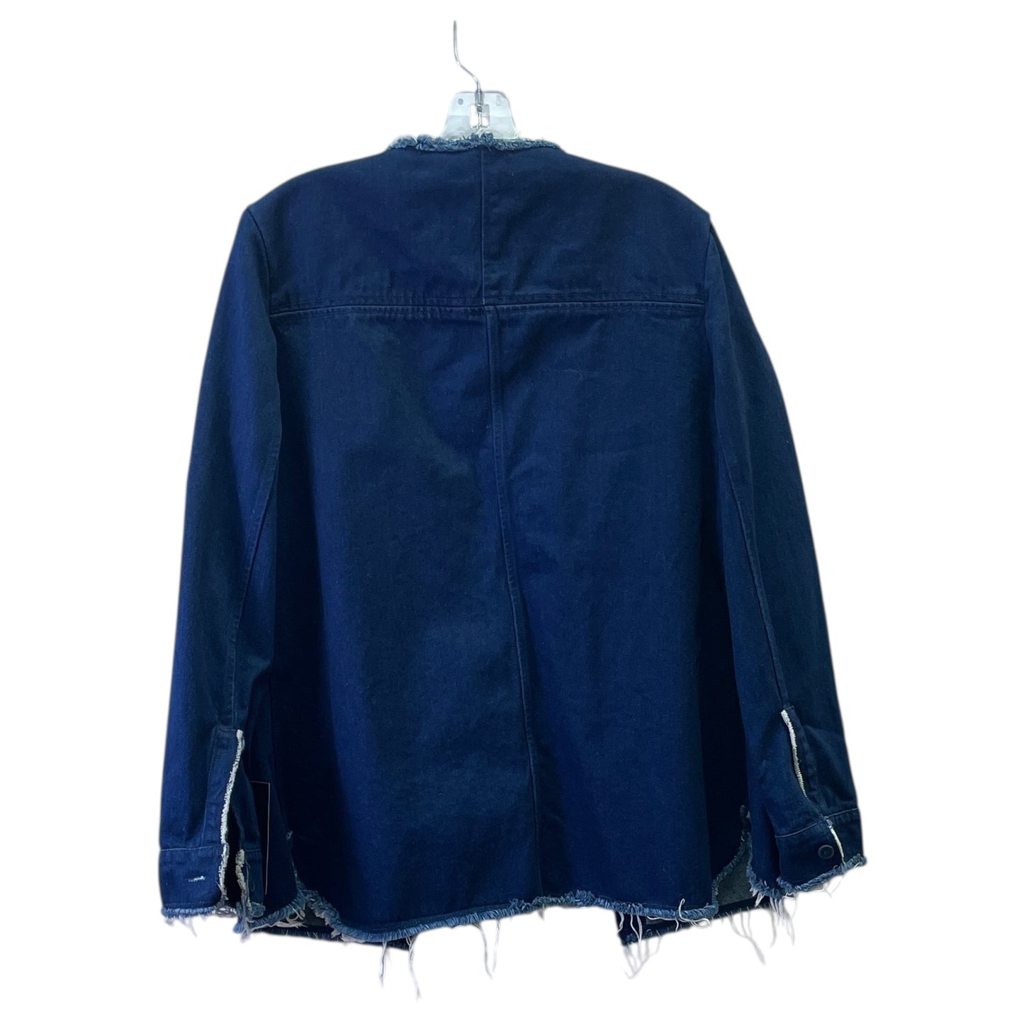 Jacket Shirt By Zara In Blue, Size:L