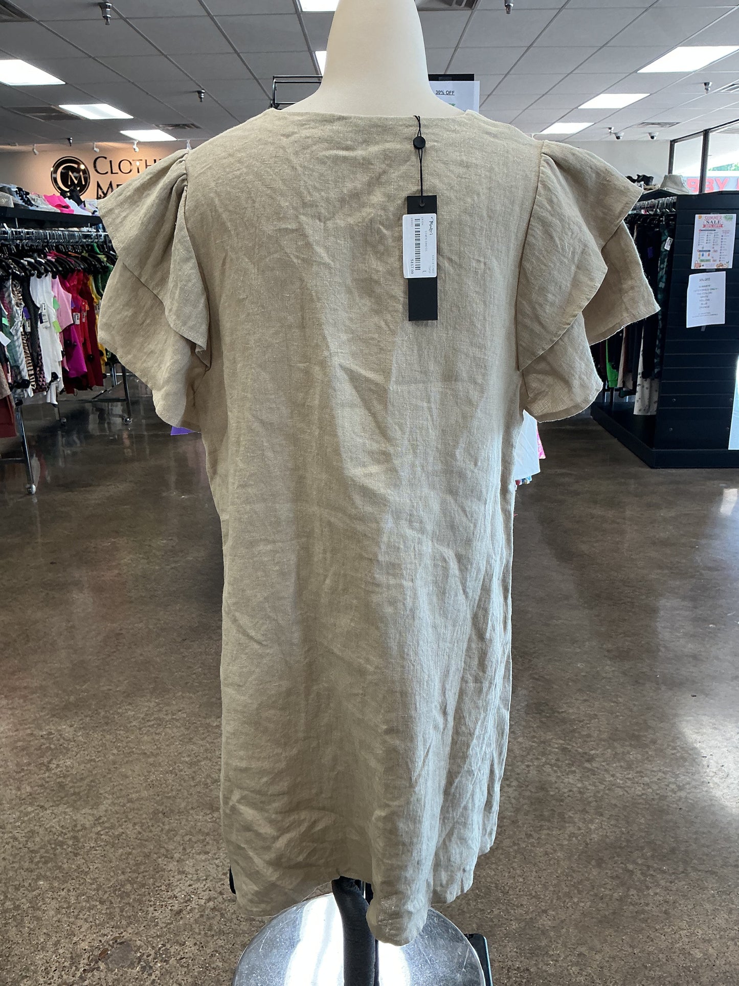Dress Casual Short By Clothes Mentor In Tan, Size:L