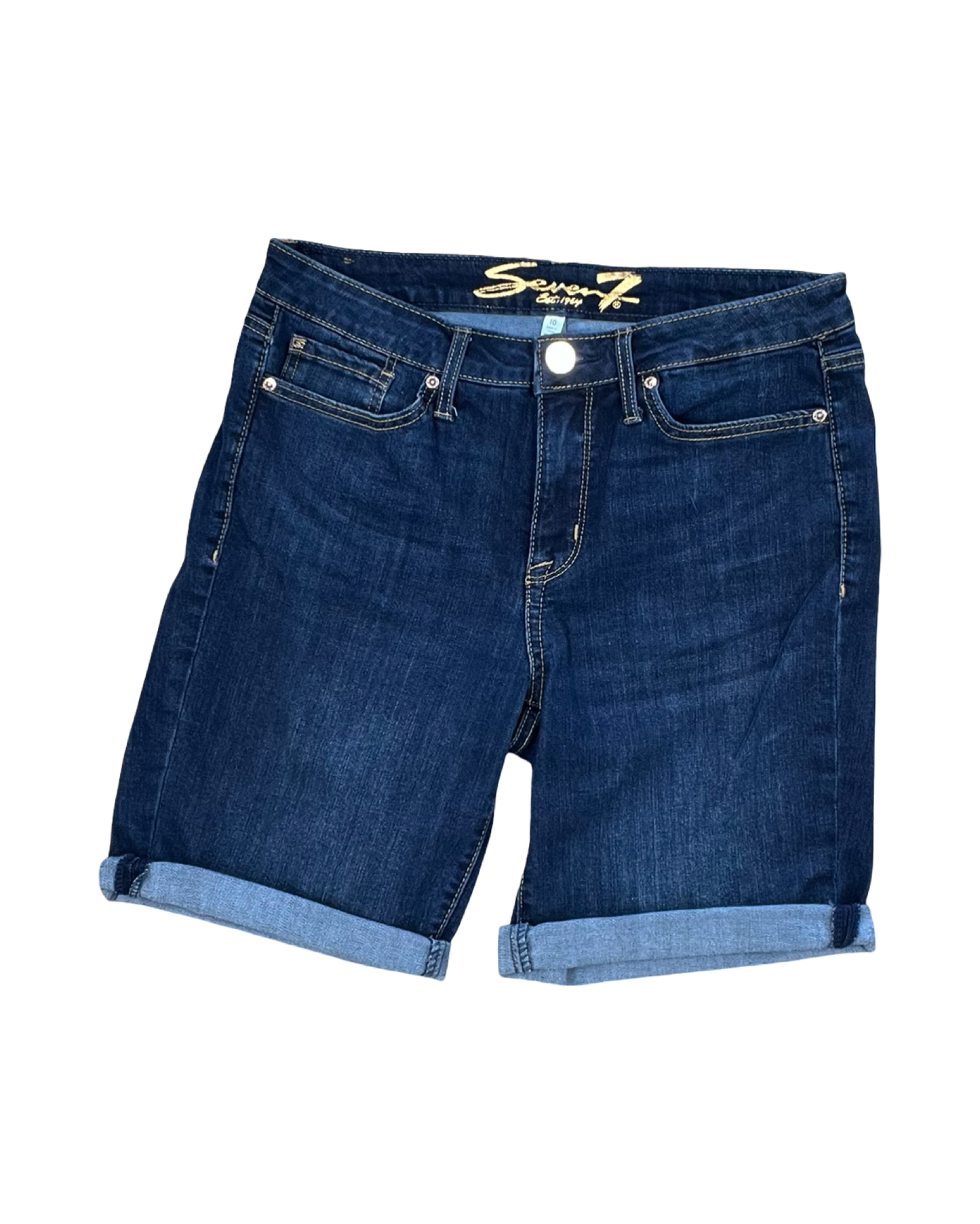 Shorts By Seven 7 In Blue Denim, Size:10