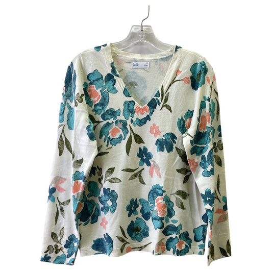Sweater By Croft And Barrow In Floral Print, Size:M