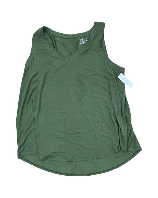 Top Sleeveless Basic By Time And Tru In Green, Size:Xl