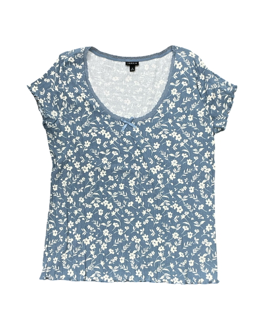 Top Ss By Torrid In Blue & Cream, Size:Xl