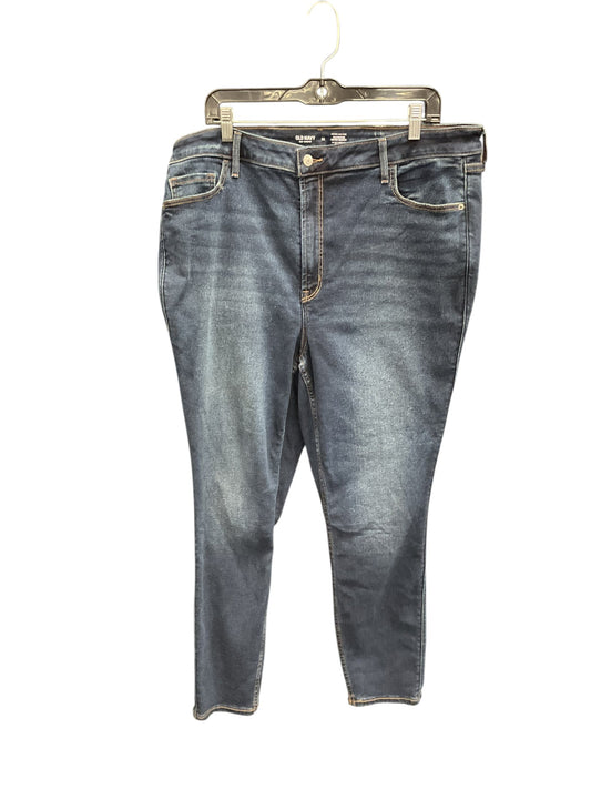 Jeans Skinny By Old Navy In Blue Denim, Size:22