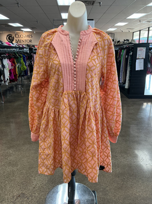 Dress Casual Short By Clothes Mentor In Orange & Pink, Size:S