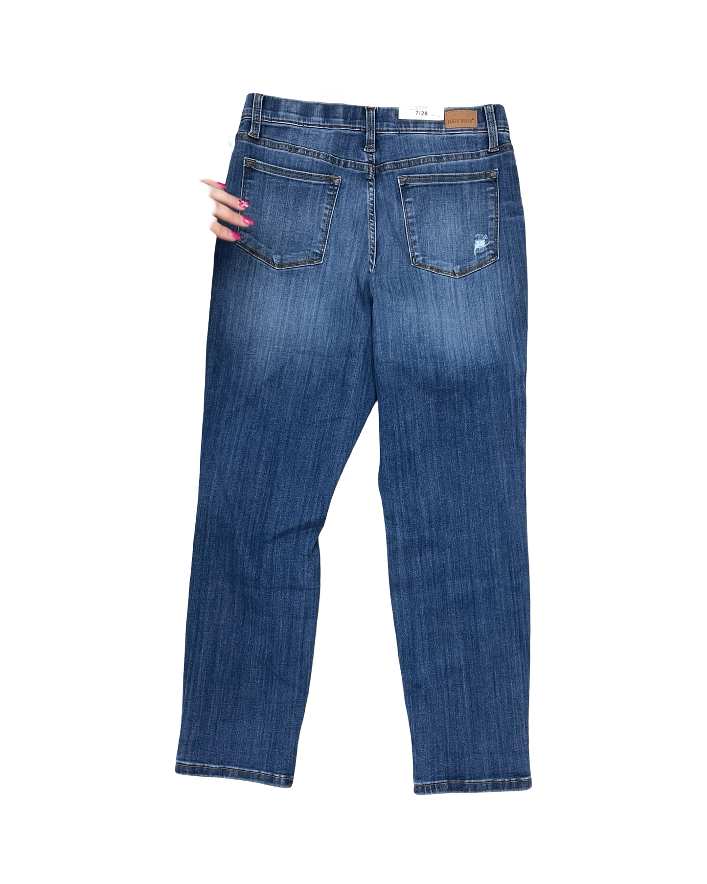 Jeans Cropped By Judy Blue In Blue Denim, Size:6