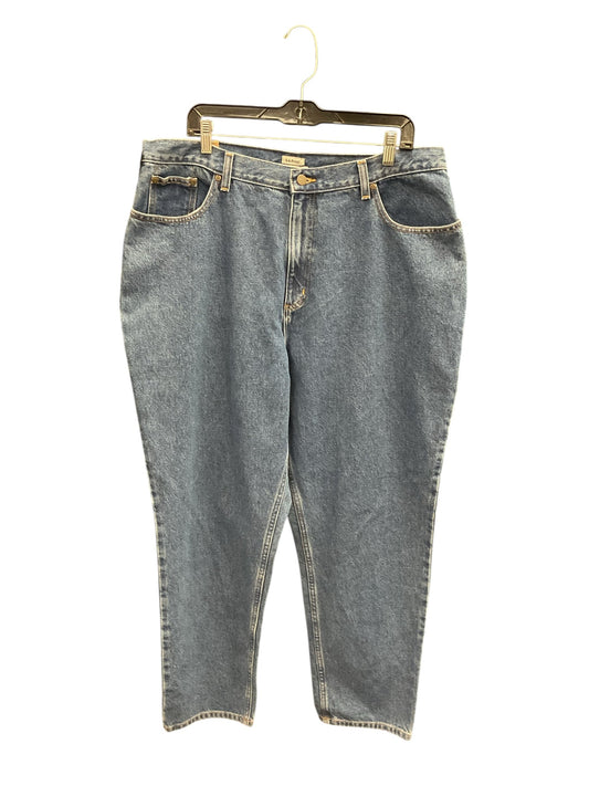 Jeans Straight By L.L. Bean In Blue Denim, Size:18