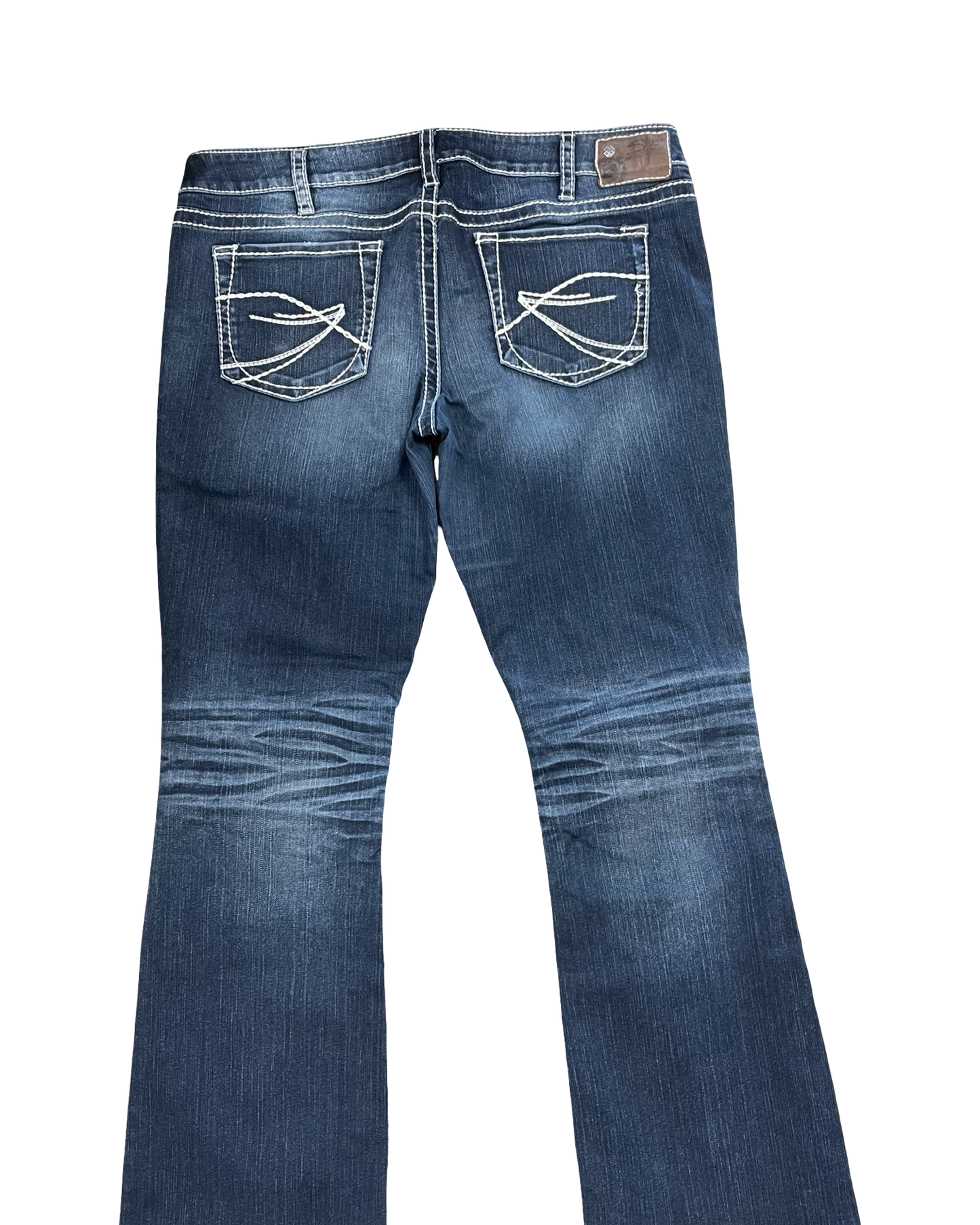 Jeans Boot Cut By Silver In Blue Denim, Size:20