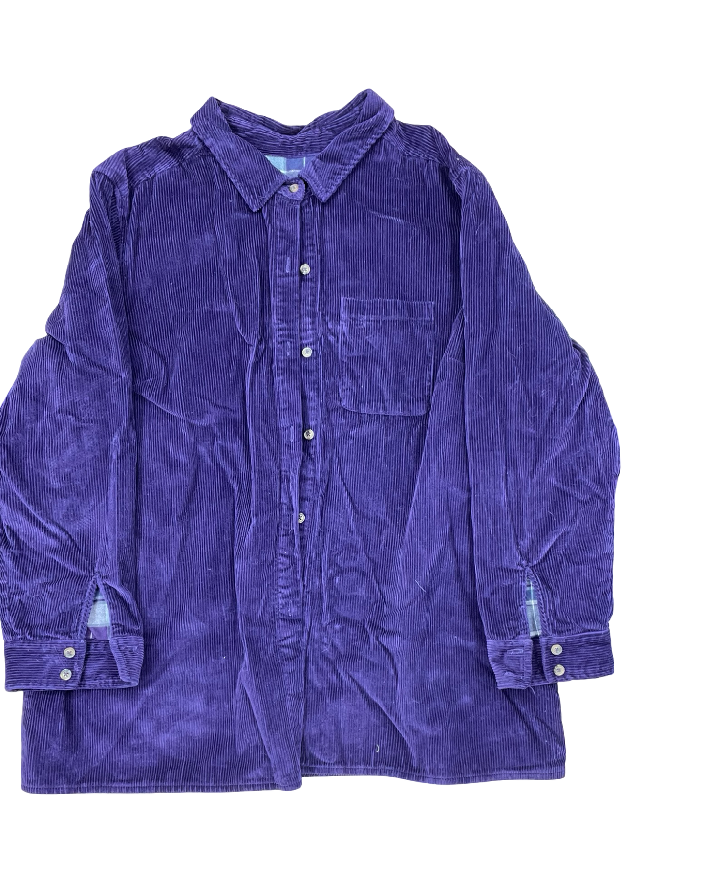 Jacket Shirt By Clothes Mentor In Purple, Size:3X
