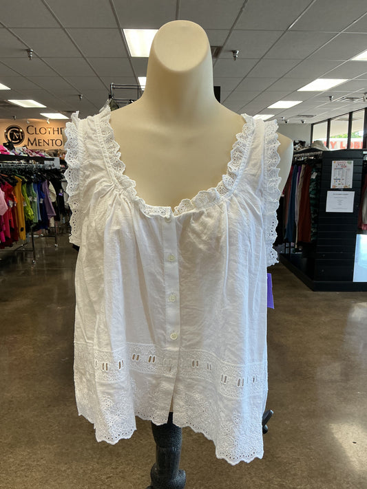 Top Sleeveless By Madewell In White, Size:M