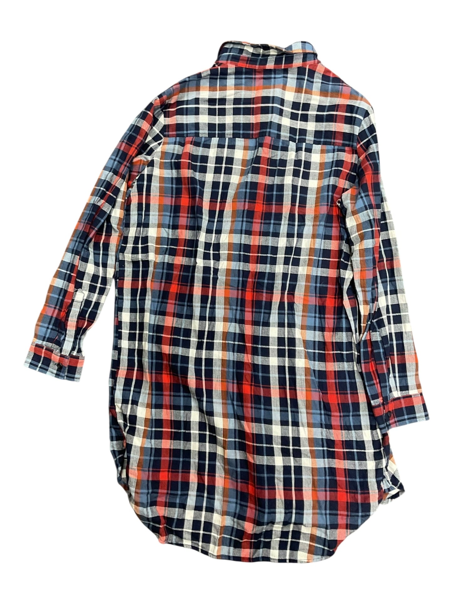 Blouse Ls By Universal Thread In Blue & Orange, Size:Xl