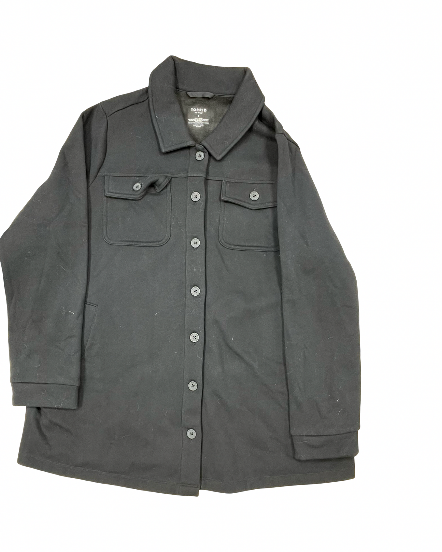 Jacket Shirt By Torrid In Black, Size:2X