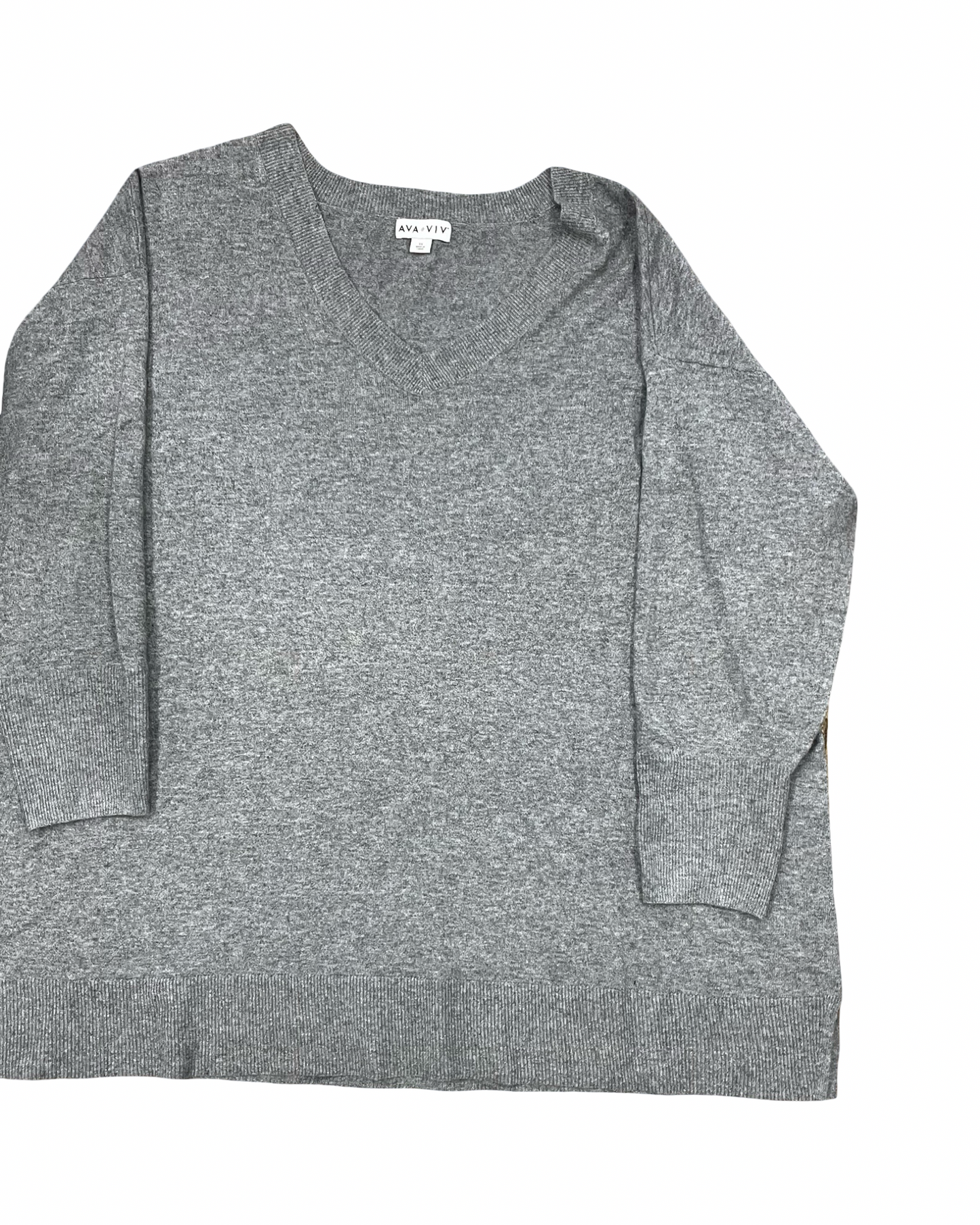 Sweater By Ava & Viv In Grey, Size:3X