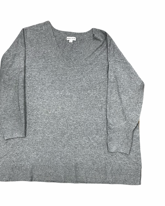 Sweater By Ava & Viv In Grey, Size:3X