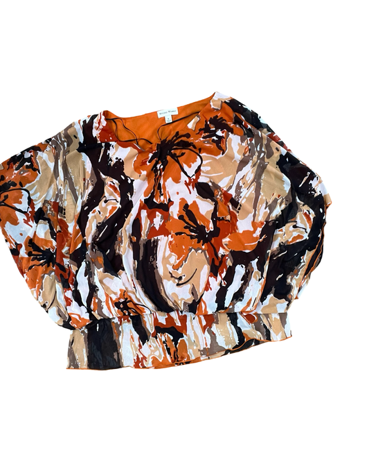 Top Ss By Studio Works In Brown & Orange, Size:Xl