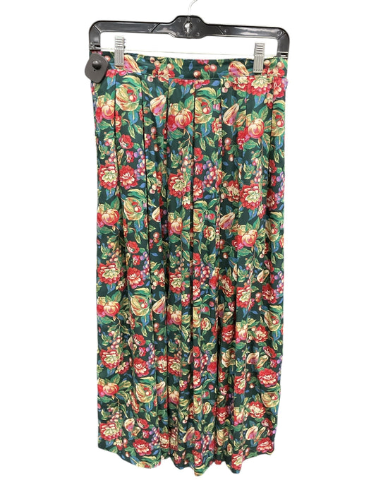 Skirt Maxi By Susan Bristol In Green & Red, Size:10